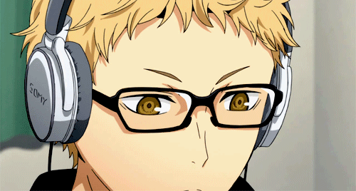 Resultado de imagem para tsukishima haikyuu gif