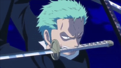 Image result for Zoro cutting pica gif