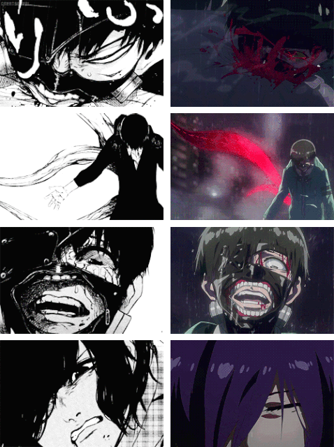 Resultado de imagen para tokyo ghoul anime vs manga