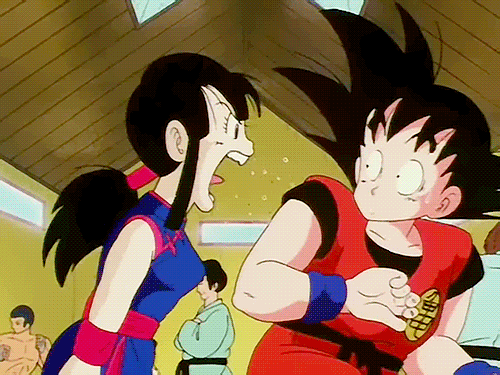 Milk enojada con Goku