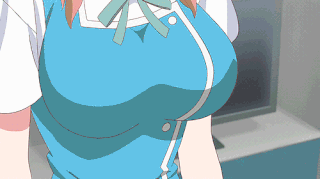 anime three way boob squish