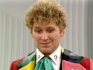 Image result for doctor who colin baker gif