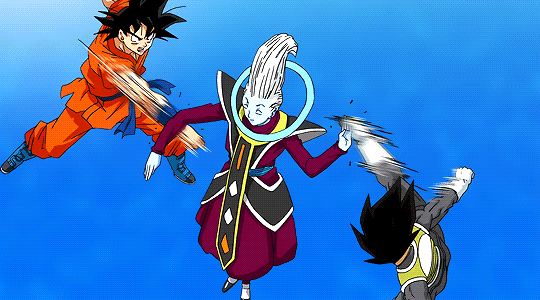 vegeta kicks goku