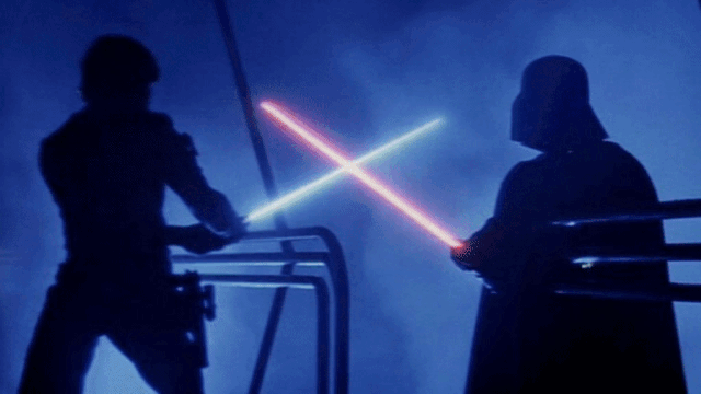 luke skywalker dueling lightsaber