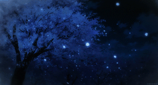 Beautiful night sky! 💜💙❤💙❤💙💜 | Anime Amino