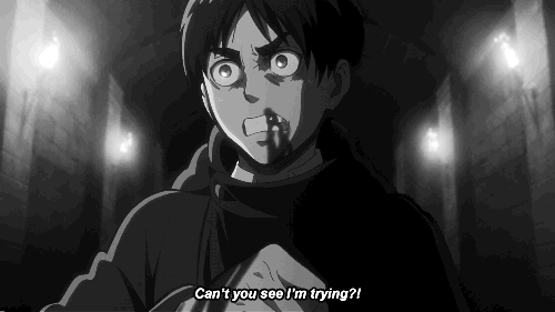 angry anime characters - Eren Jaeger