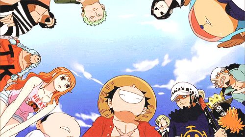 Image result for one piece gif luffy crew