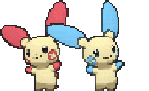 Plusle and minun.