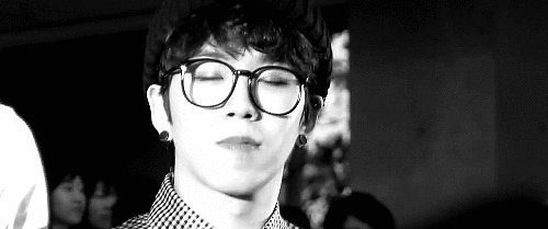Image result for kpop glasses gif taeil