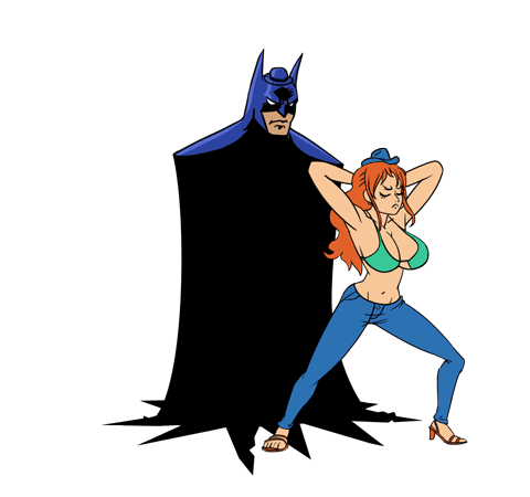 Nami twerking for Batman.