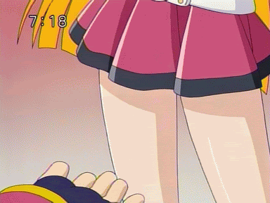 hot sexy skirt panties anime girl