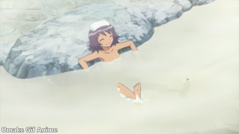 anime girl hot springs