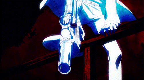 Anime machine gun gif