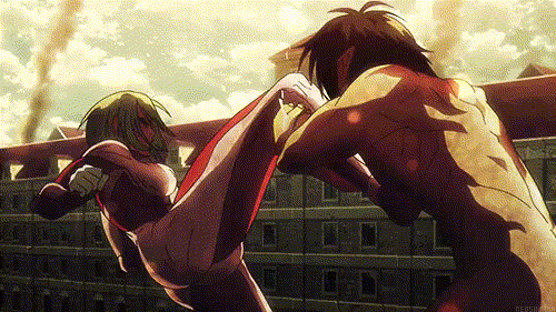 Anime girl fight scene