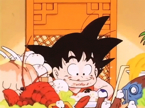 goku eating pop