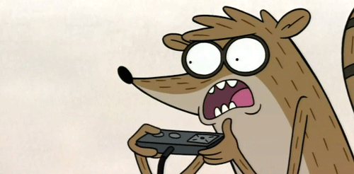 mordecai and rigby playing video games