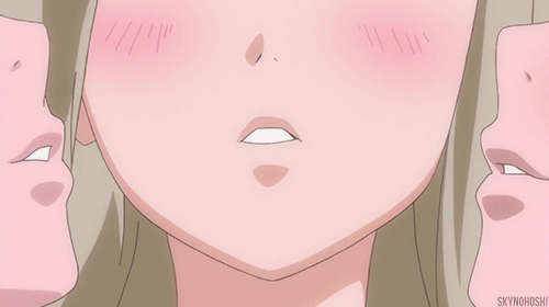 anime girl hot lesbian kissing