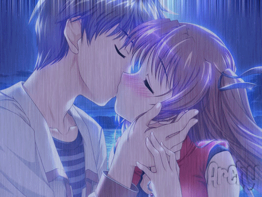 Anime couple kiss | Romance Anime Amino