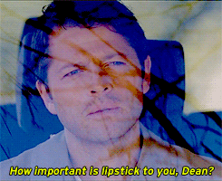 Castiel and his lipstick... | Supernatural Amino
