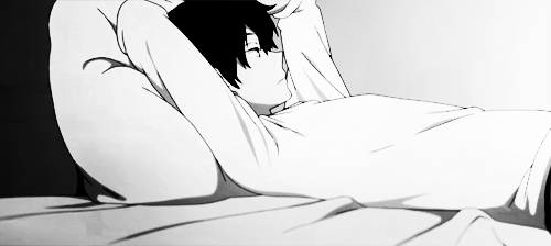 Résultat de recherche d'images pour "manga gif noir et blanc sleeping"
