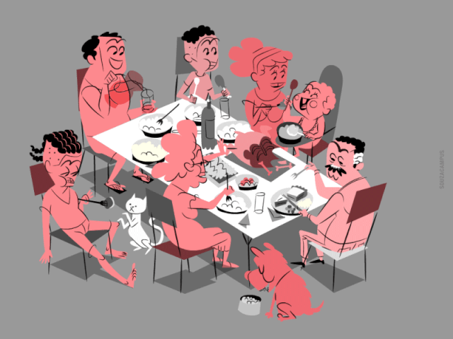 Resultado de imagem para briga no almoço em família