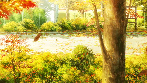 fall anime landscape background