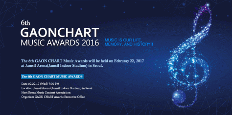Update On Nomination For 6th Gaon Chart Kpop Awards 2016 Blink The 6th Gaon Chart Kpop Awards Is A Major Award Show That Focuses More On Songs And Als Rather Than Muscians This Coming February 22 2017