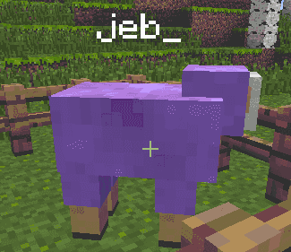 jeb_ sheep, changes colors
