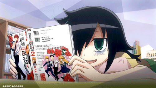 Image result for anime reading a book