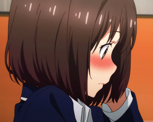 Anime embarrassed face gif