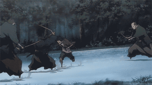 Anime sword fight gif
