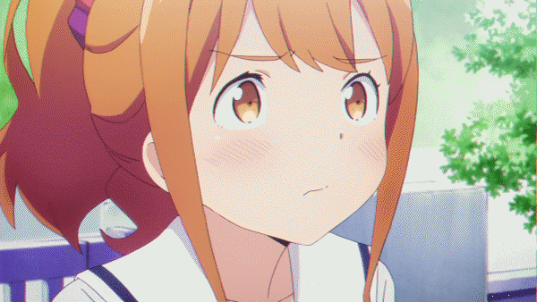 Pouting anime girl gif