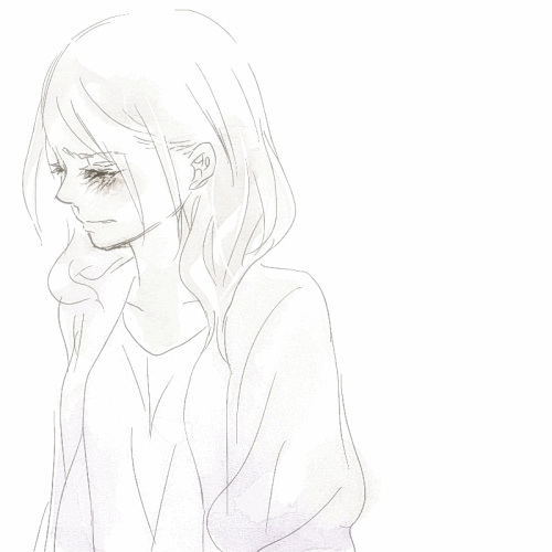 Anime girl drawing gif