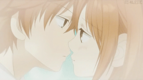 Anime couple making out gif