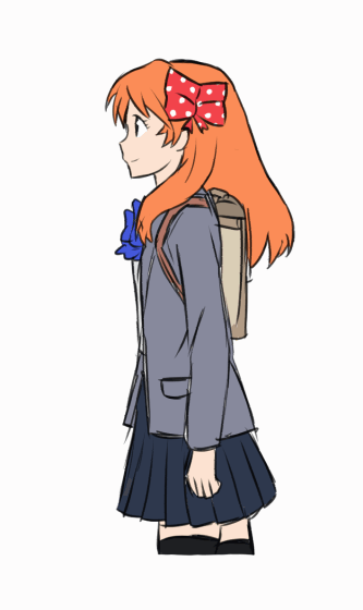 anime girl walk
