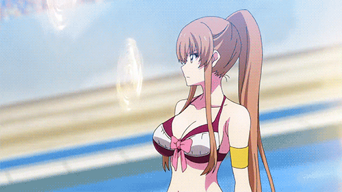 Kazane Aoba She Has Long Light Brown Hair Routinely Tied Up Into A High Ponytail Agudo Wallpaper