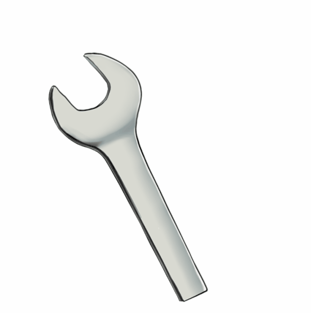 2D animated wrench.