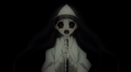 Creepy anime girl gif