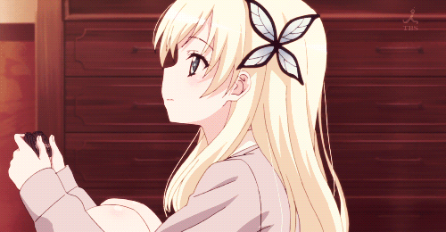 Blonde anime gif