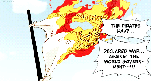 Image result for one piece world govt flag burning manga