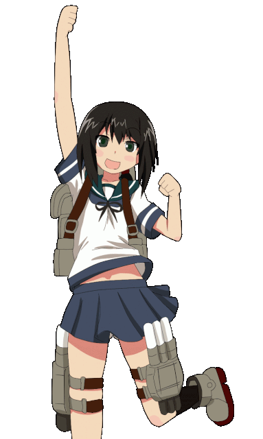 Cheering anime gif