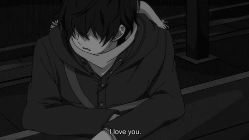 Lonely anime boy gif