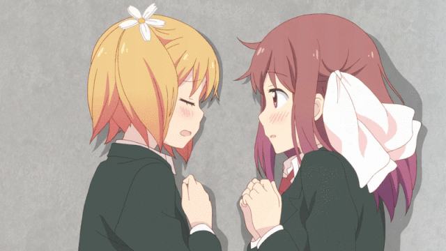 Anime girl blow kiss