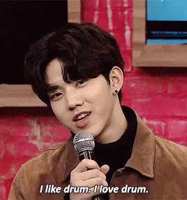 Image result for dowoon i'm drum gif