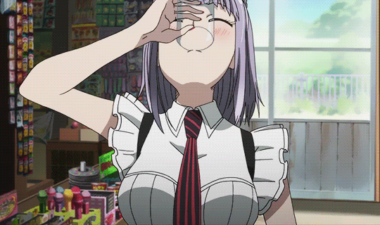 Drunk anime girl gif