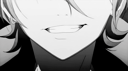 Anime girl evil smirk