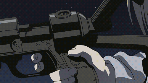 Anime girl gun gif