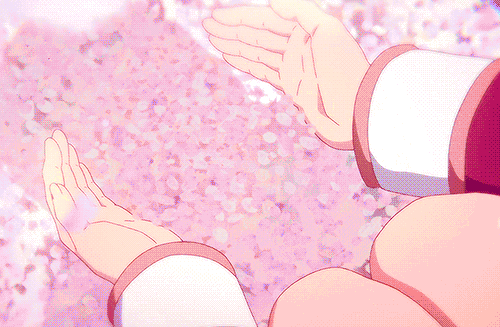Pink anime girl gif