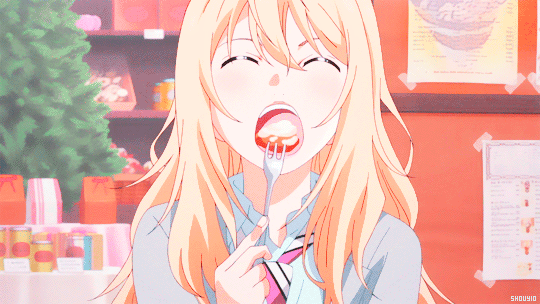 Blonde anime gif