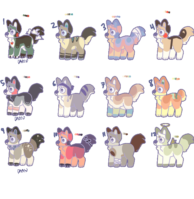 12 dog gachas- da points and ac | Adopts Amino